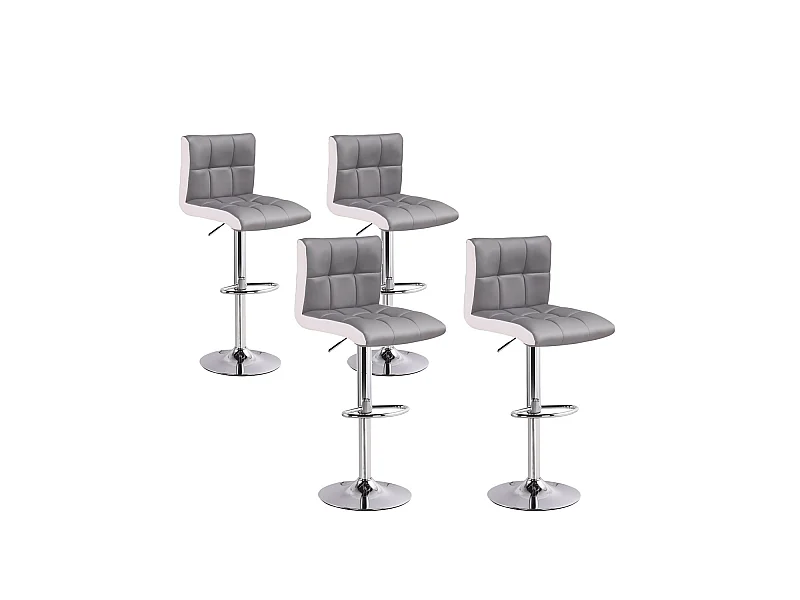 Lot de 4 tabourets de bar Magic Gris