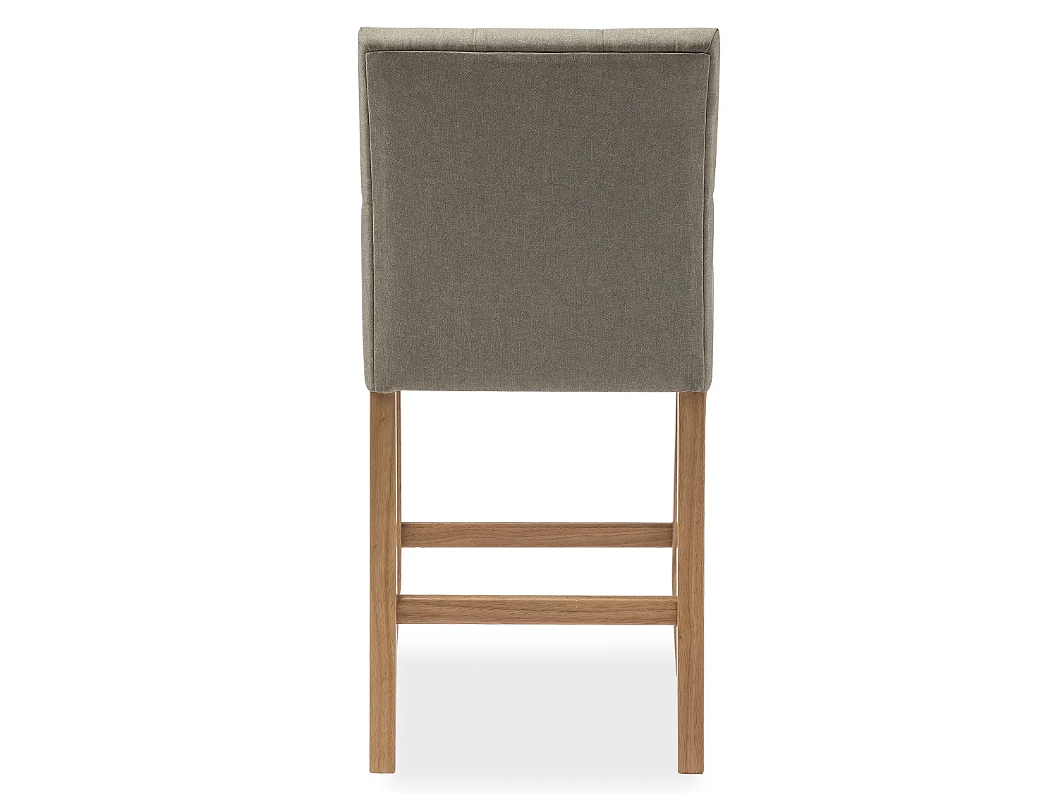 Lot de 2 chaises de bar en bois Gaya tissu Beige - H65cm