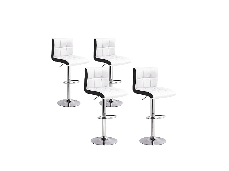 Lot de 4 tabourets de bar Magic Blanc