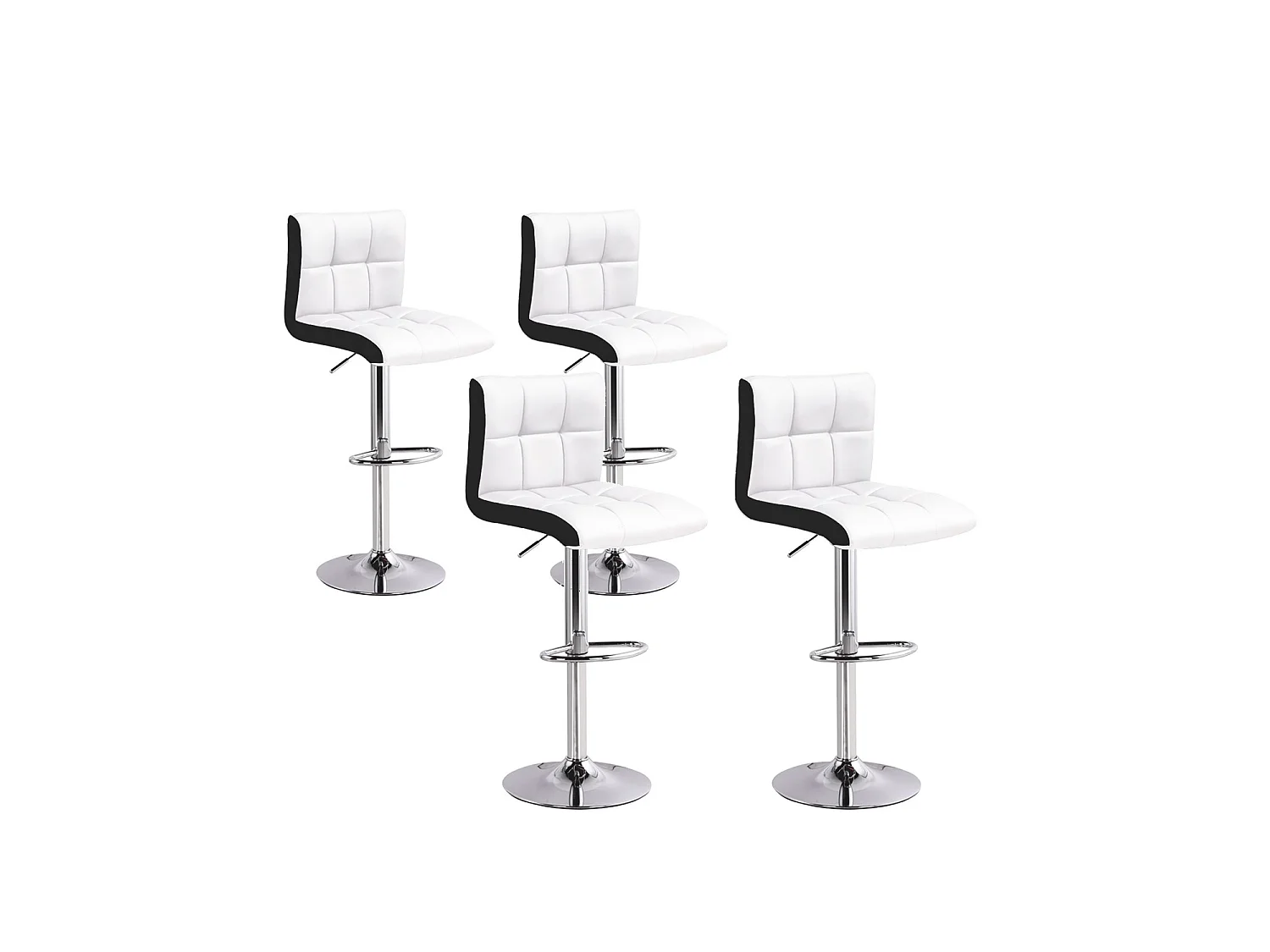 Lot de 4 tabourets de bar Magic Blanc