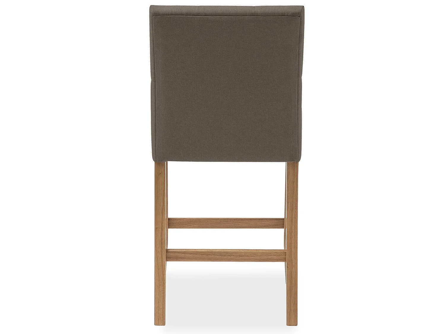 Lot de 2 chaises de bar en bois Gaya tissu Taupe - H65cm