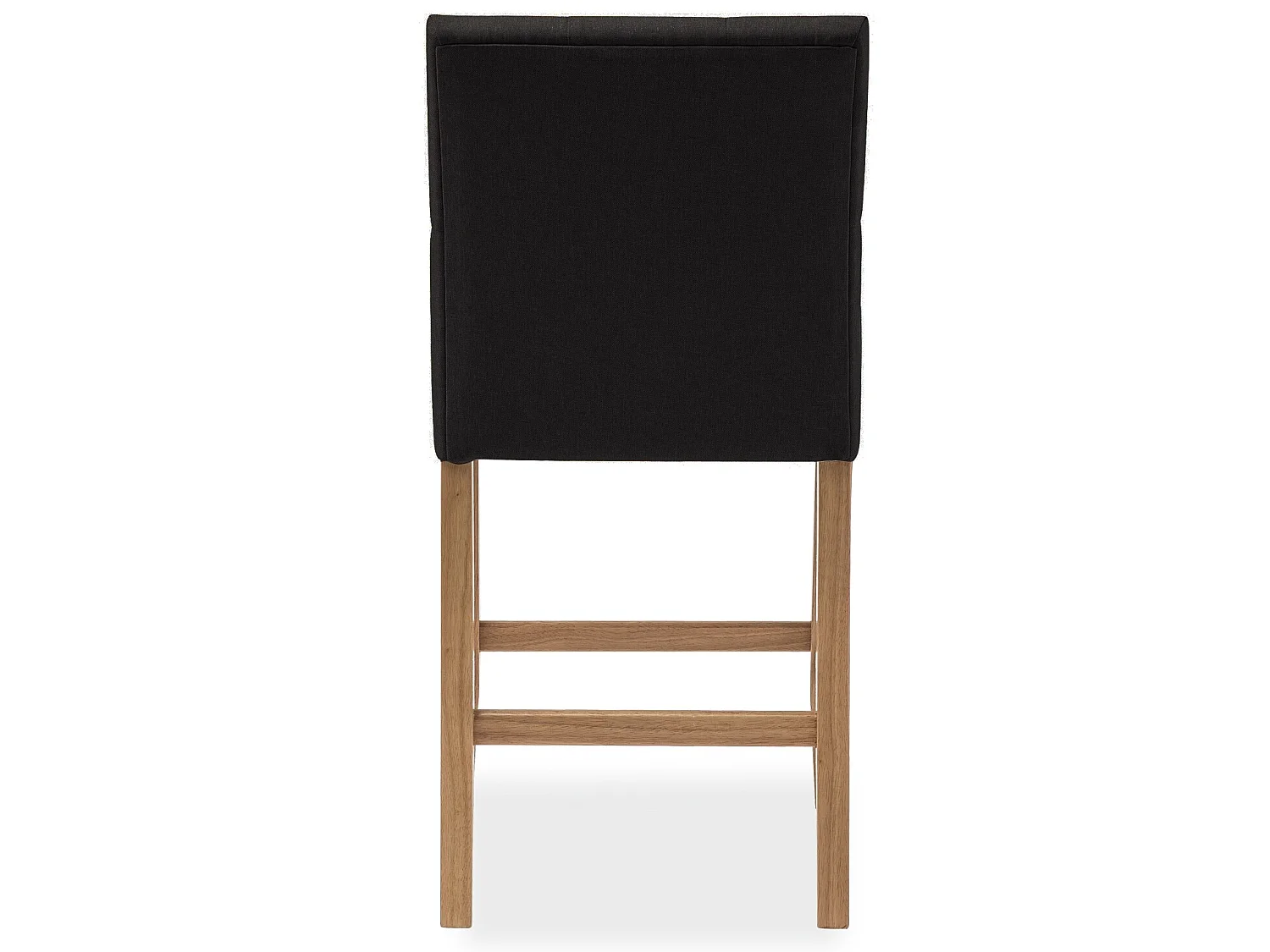 Lot de 2 chaises de bar en bois Gaya tissu Noir - H65cm