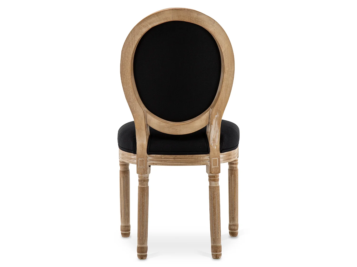 Lot de 4 chaises médaillon Louis XVI tissu Noir