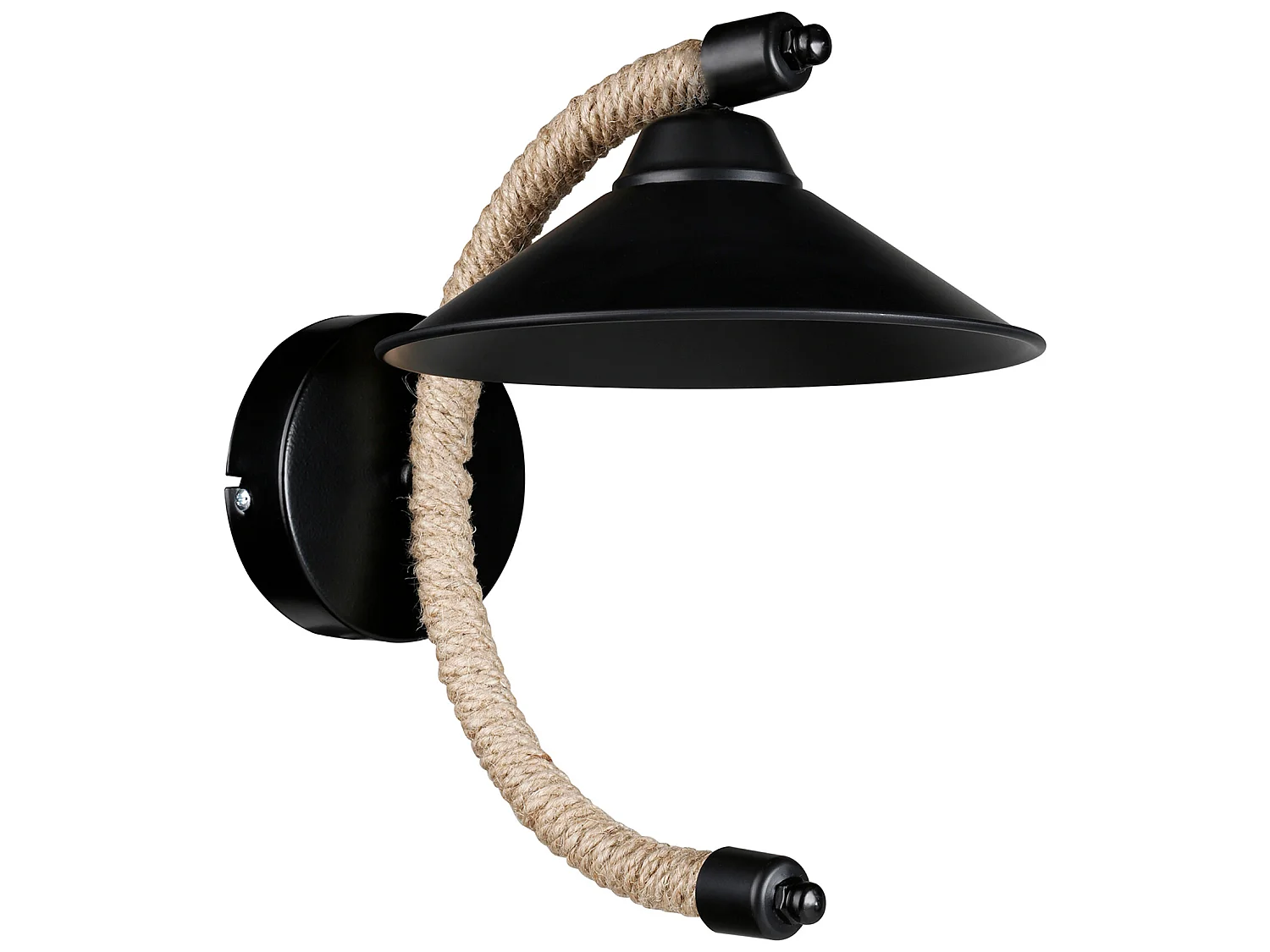 Applique murale Cannock 29 x 22 x 30 cm E27 noir / naturel [lux.pro]