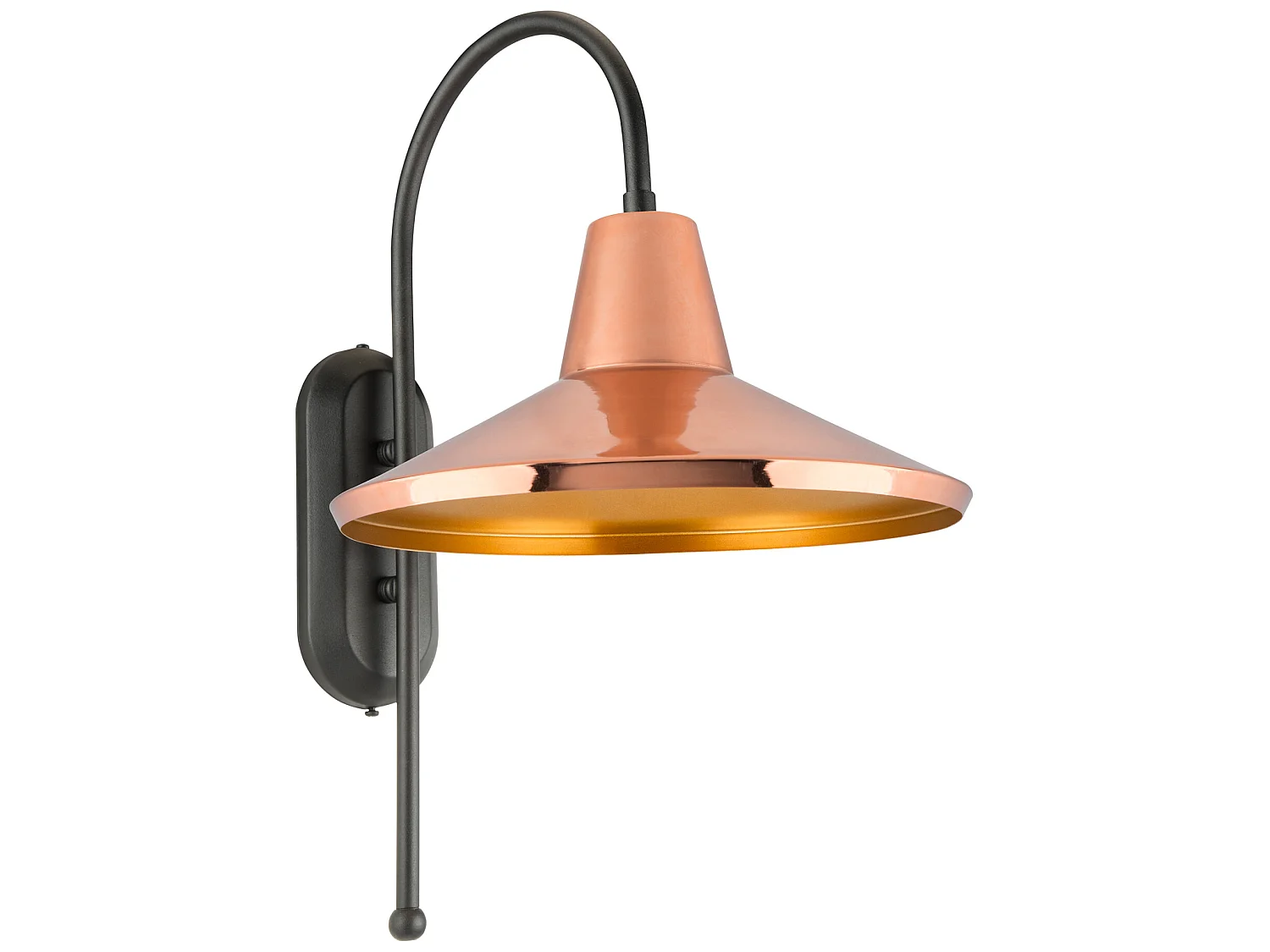 Applique murale Kirkcaldy en métal 51 cm E27 noir / cuivre / laiton [lux.pro]