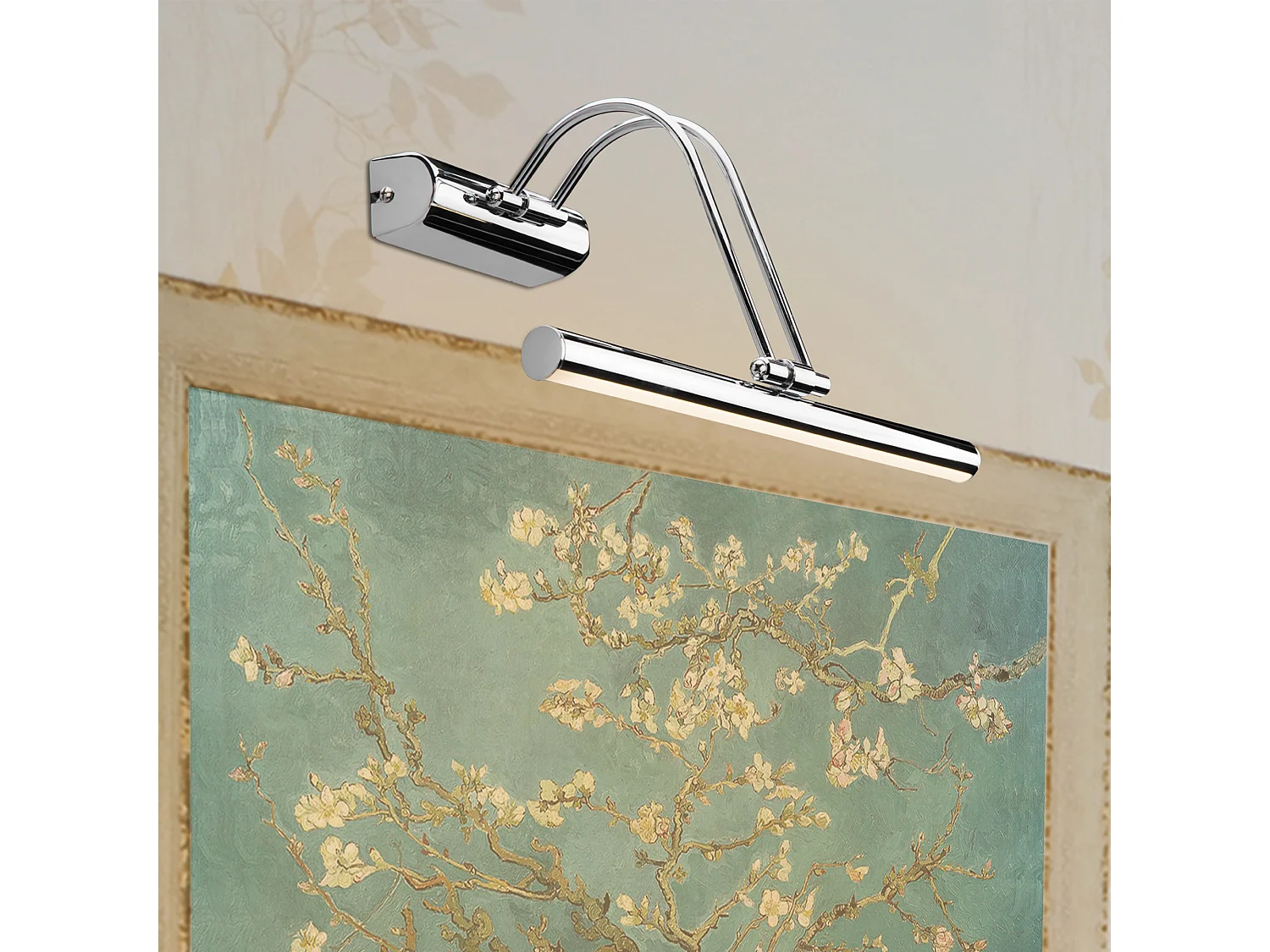 Applique murale Hartlepool en métal 32 LED chrome [lux.pro]