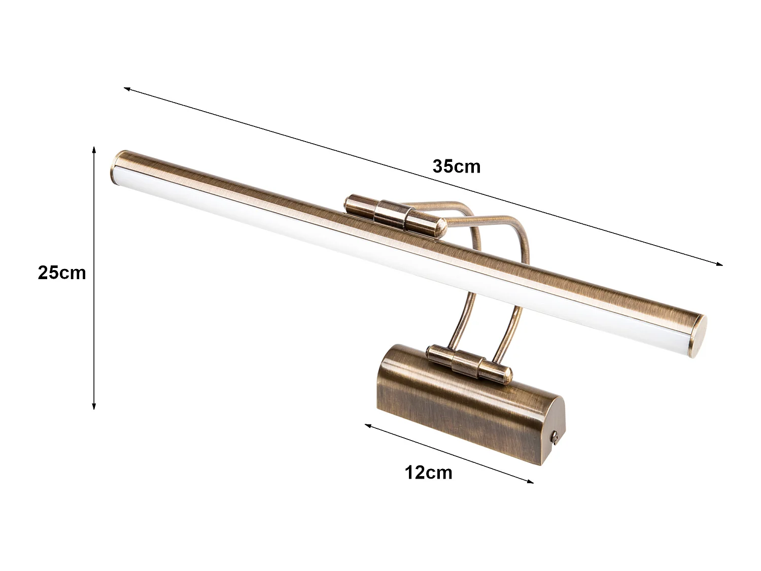 Applique murale Hartlepool en métal 32 LED bronze patiné [lux.pro]