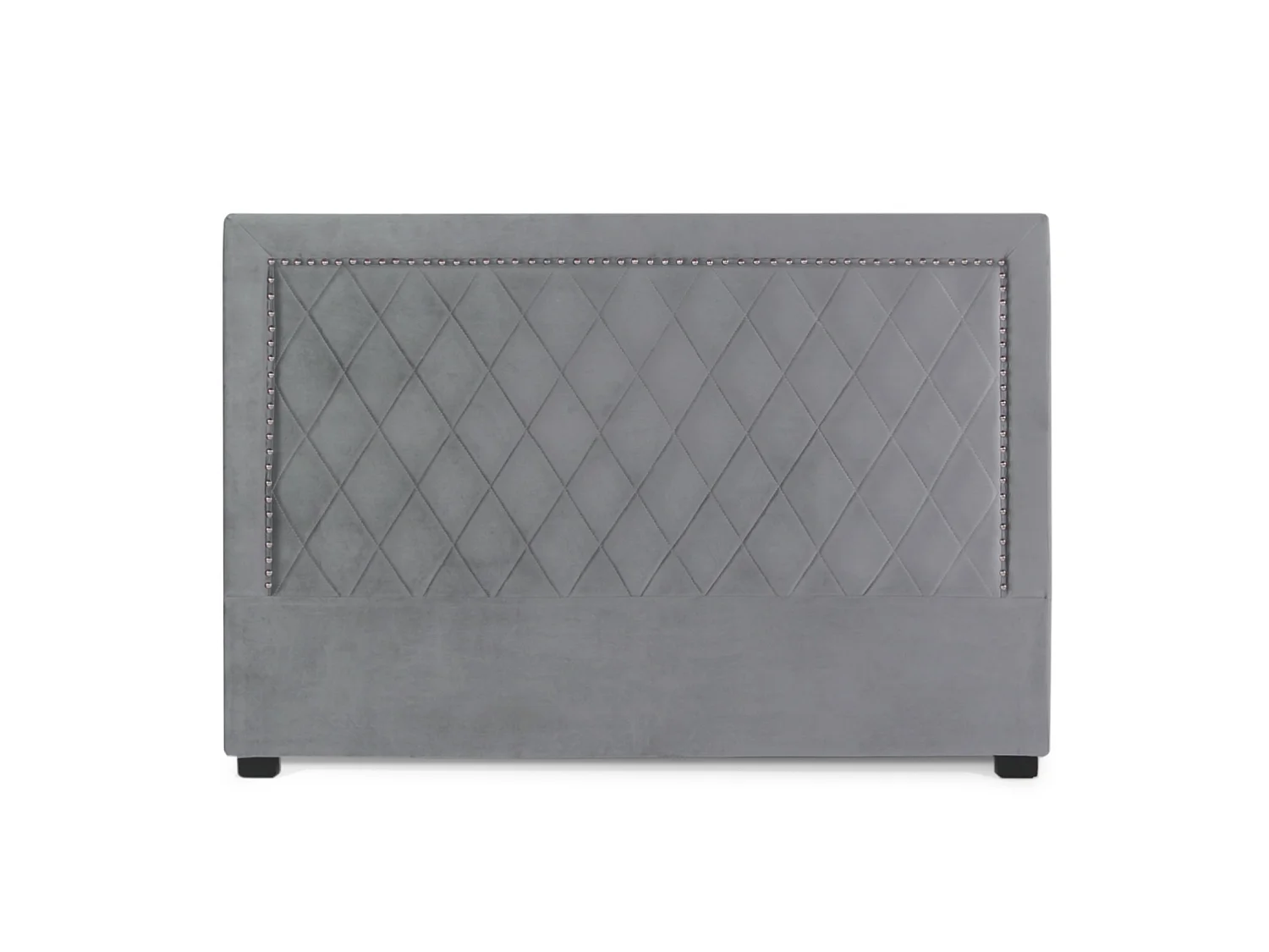 Tête de lit Nolwen Velours Gris Argent 180cm