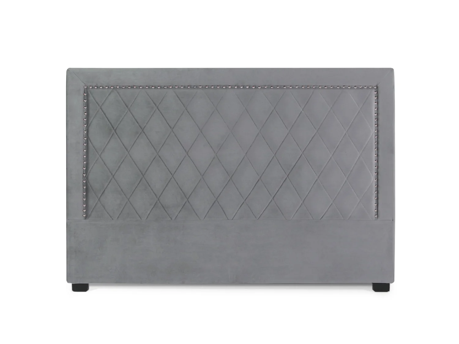 Tête de lit Nolwen Velours Gris Argent 180cm