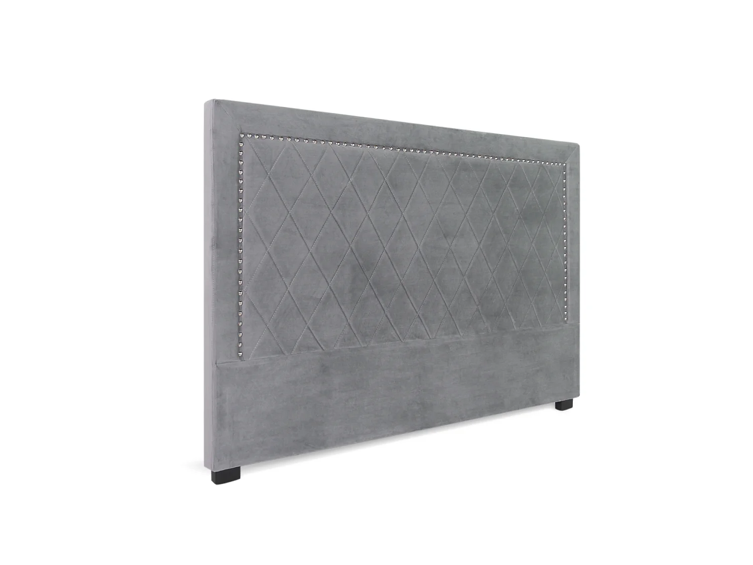 Tête de lit Nolwen Velours Gris Argent 180cm