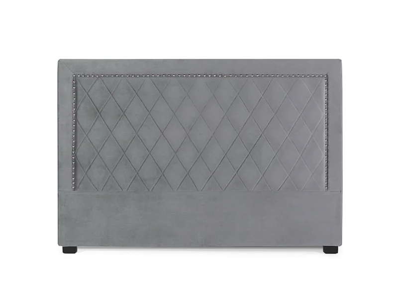 Tête de lit Nolwen Velours Gris Argent 180cm