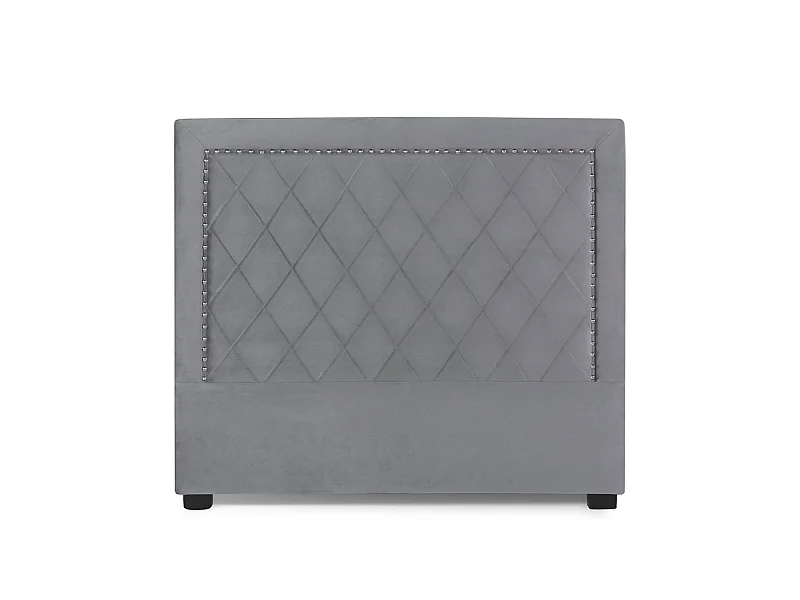 Tête de lit Nolwen Velours Gris Argent 140cm