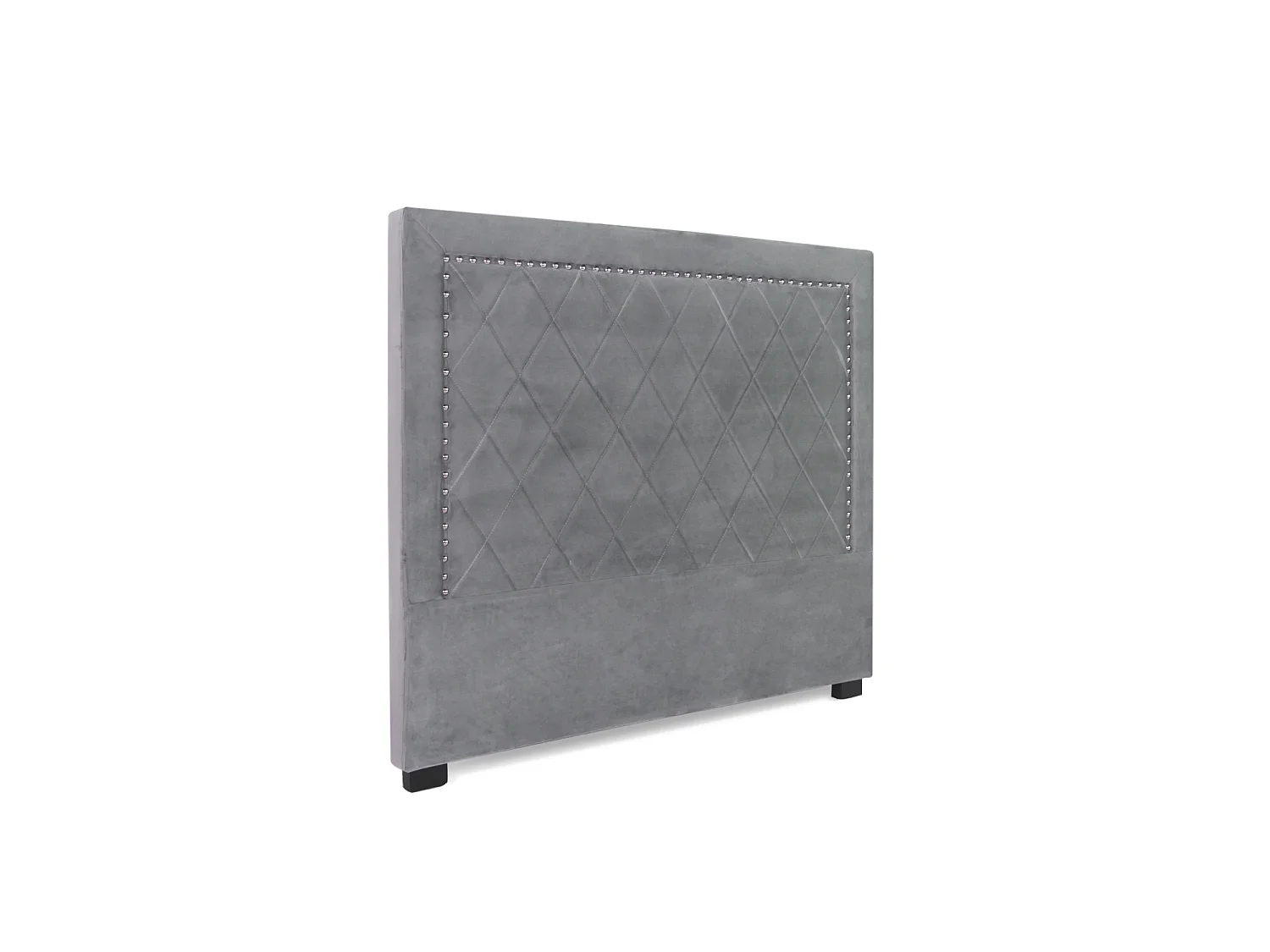 Tête de lit Nolwen Velours Gris Argent 140cm