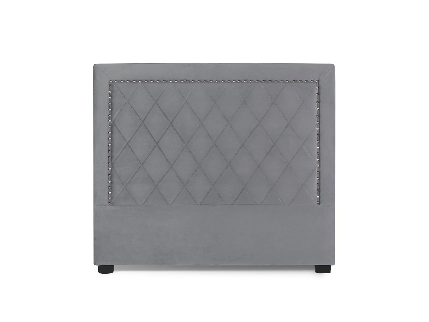 Tête de lit Nolwen Velours Gris Argent 140cm