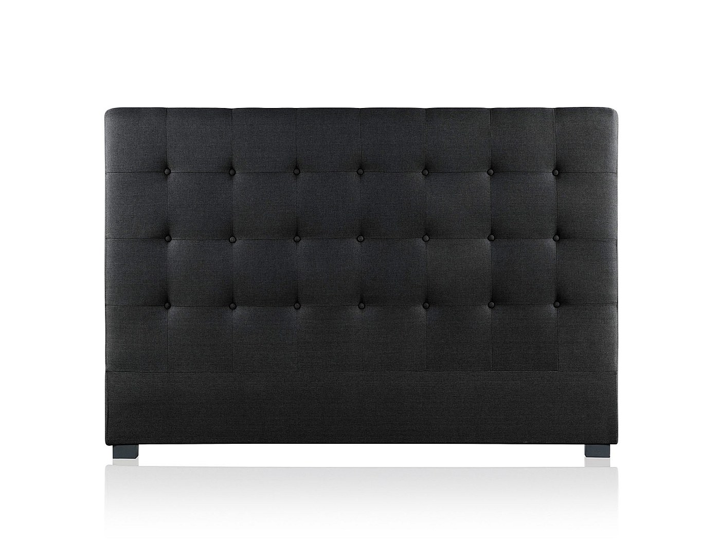 Tête de lit capitonnée - SOMMEIL DE PLOMB - 150 cm - Tissu noir - Bois Tête de lit capitonnée - SOMMEIL DE PLOMB - 150 cm - Tissu noir - Bois