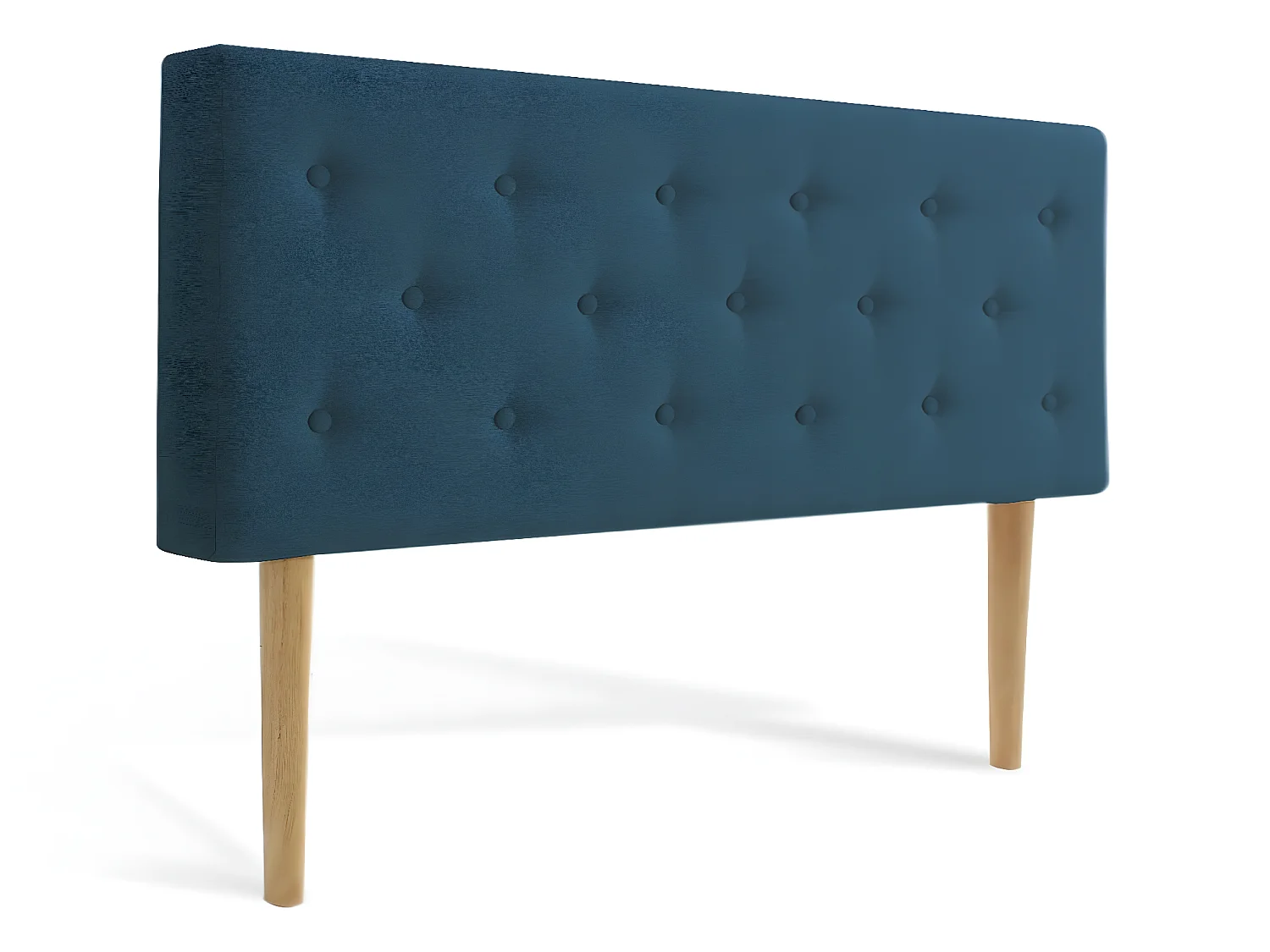 Tête de lit capitonnée Théa 160cm Tissu Bleu canard