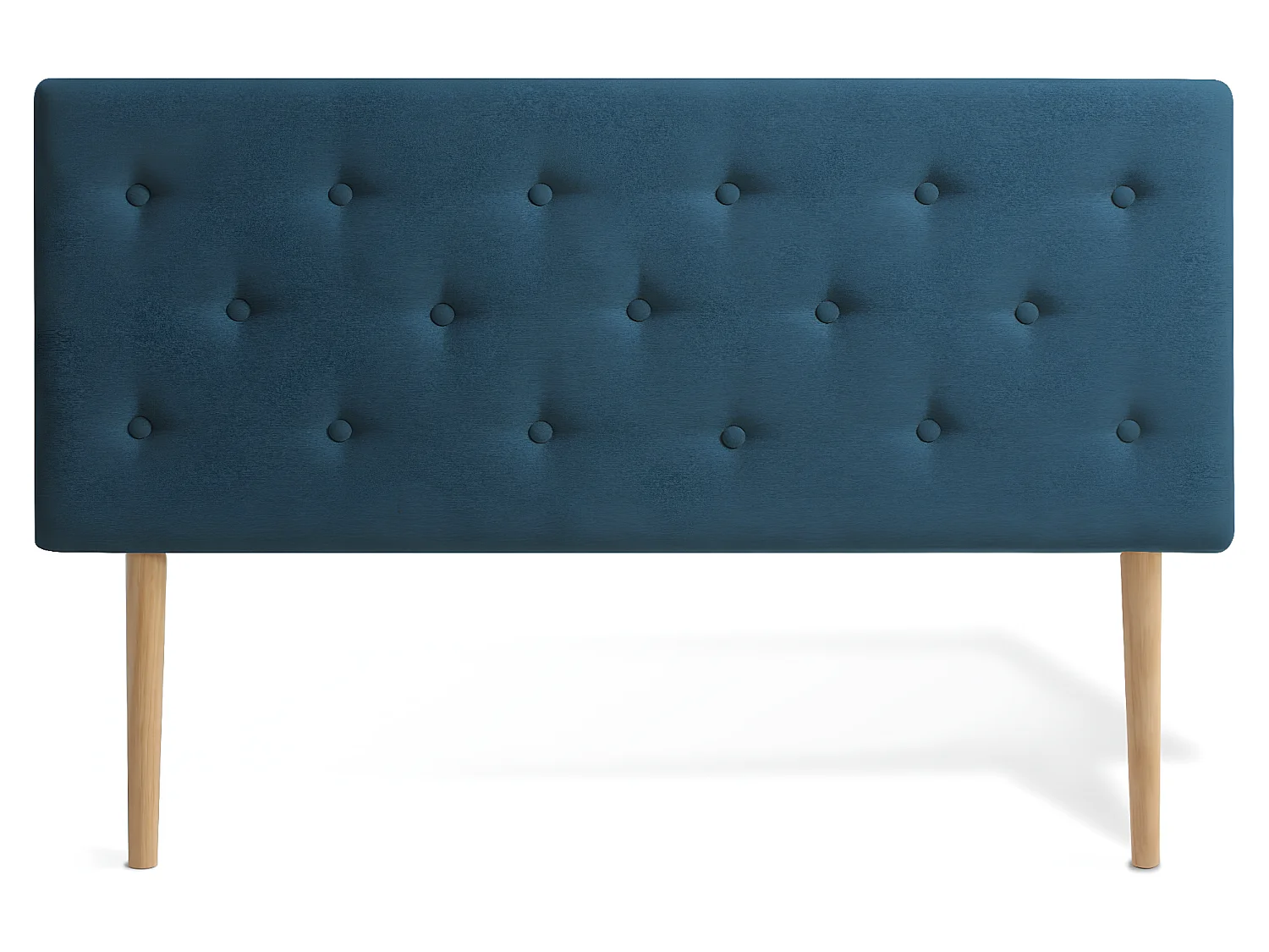 Tête de lit capitonnée Théa 160cm Tissu Bleu canard