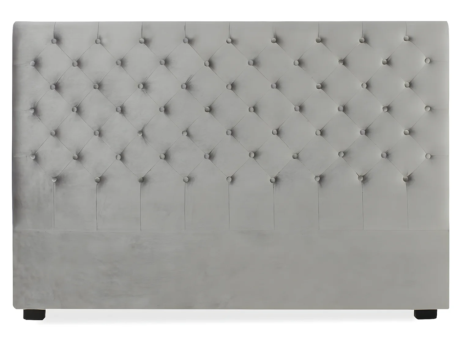 Tête de lit capitonnée Constance 180cm Velours Gris