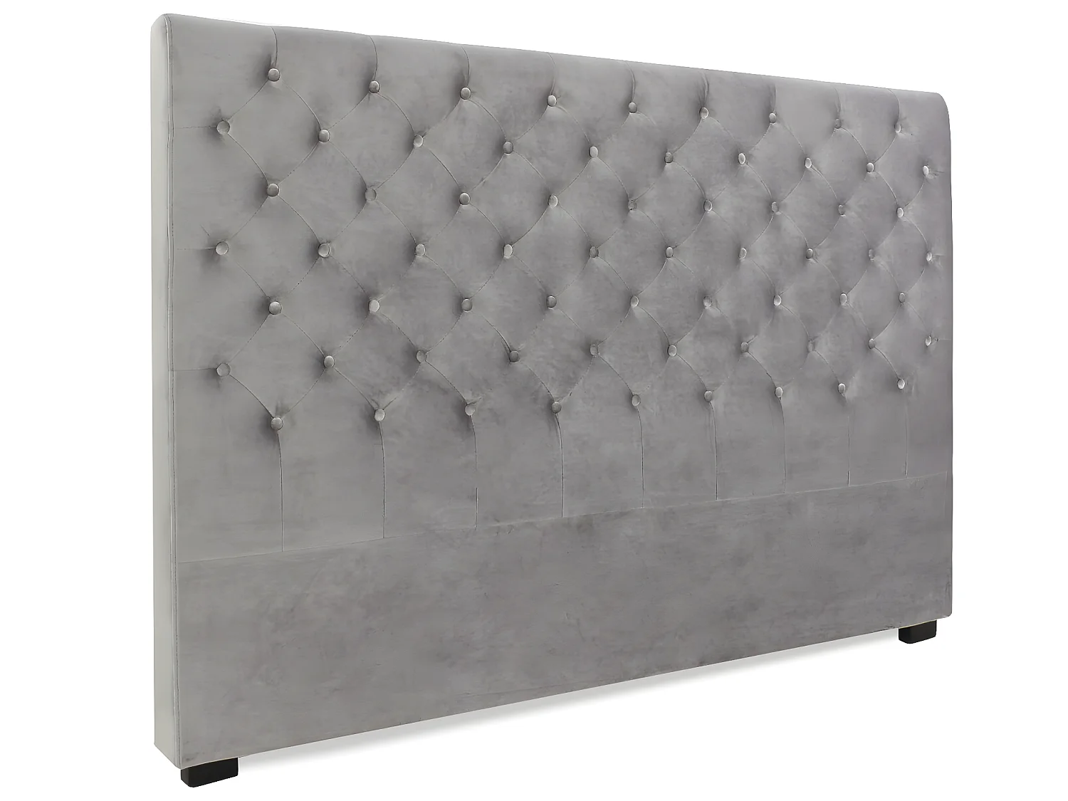 Tête de lit capitonnée Constance 180cm Velours Gris