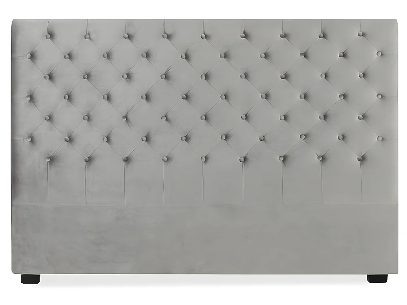 Tête de lit capitonnée Constance 180cm Velours Gris