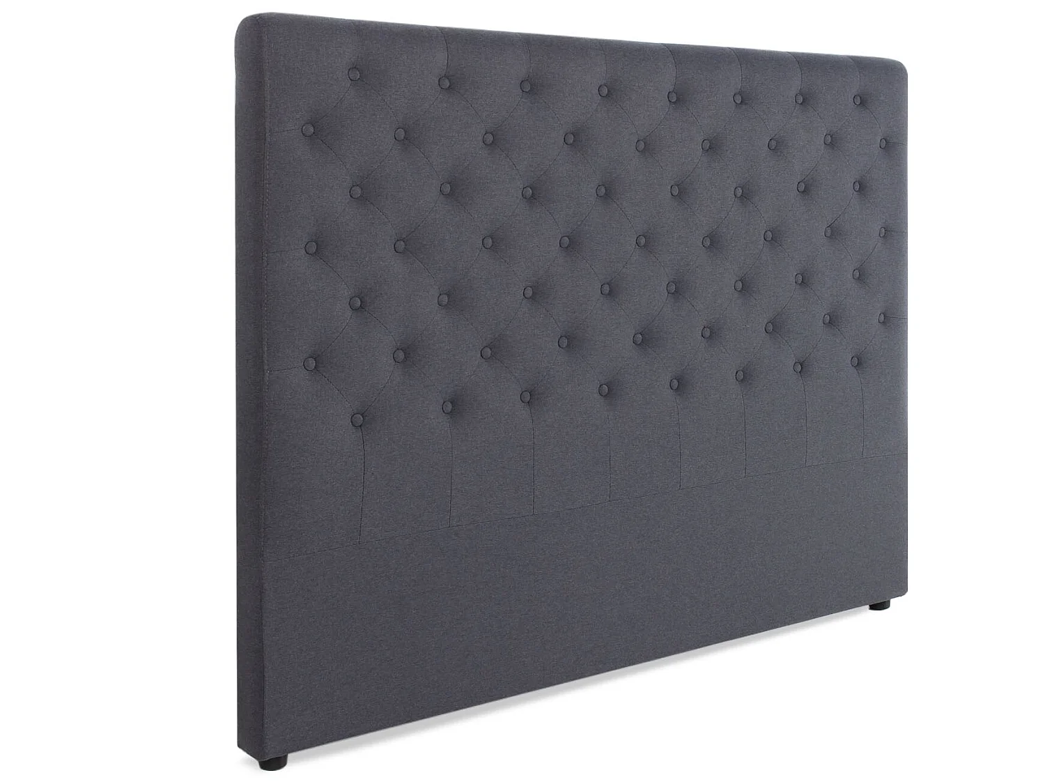 Tête de lit capitonnée Constance 140cm Tissu Gris