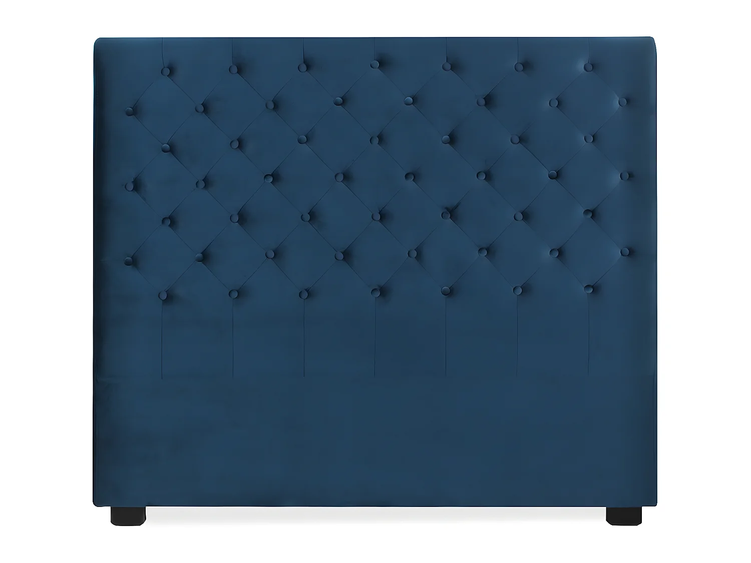 Tête de lit capitonnée Constance 140cm Velours Bleu Foncé