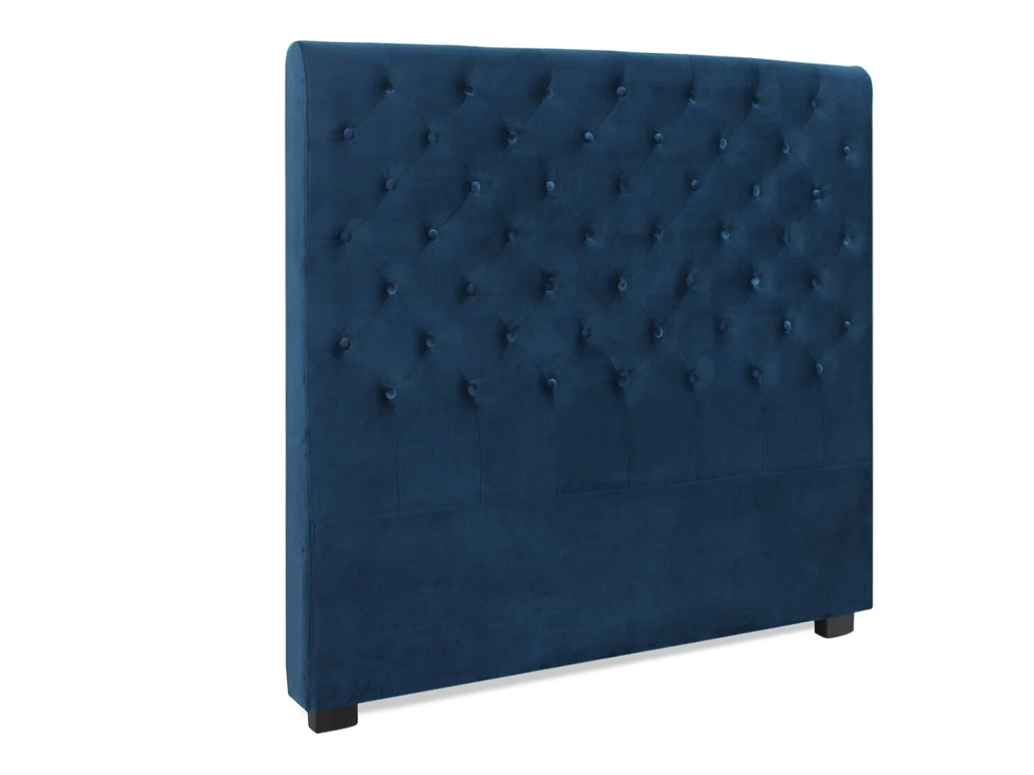 Tête de lit capitonnée Constance 140cm Velours Bleu Foncé