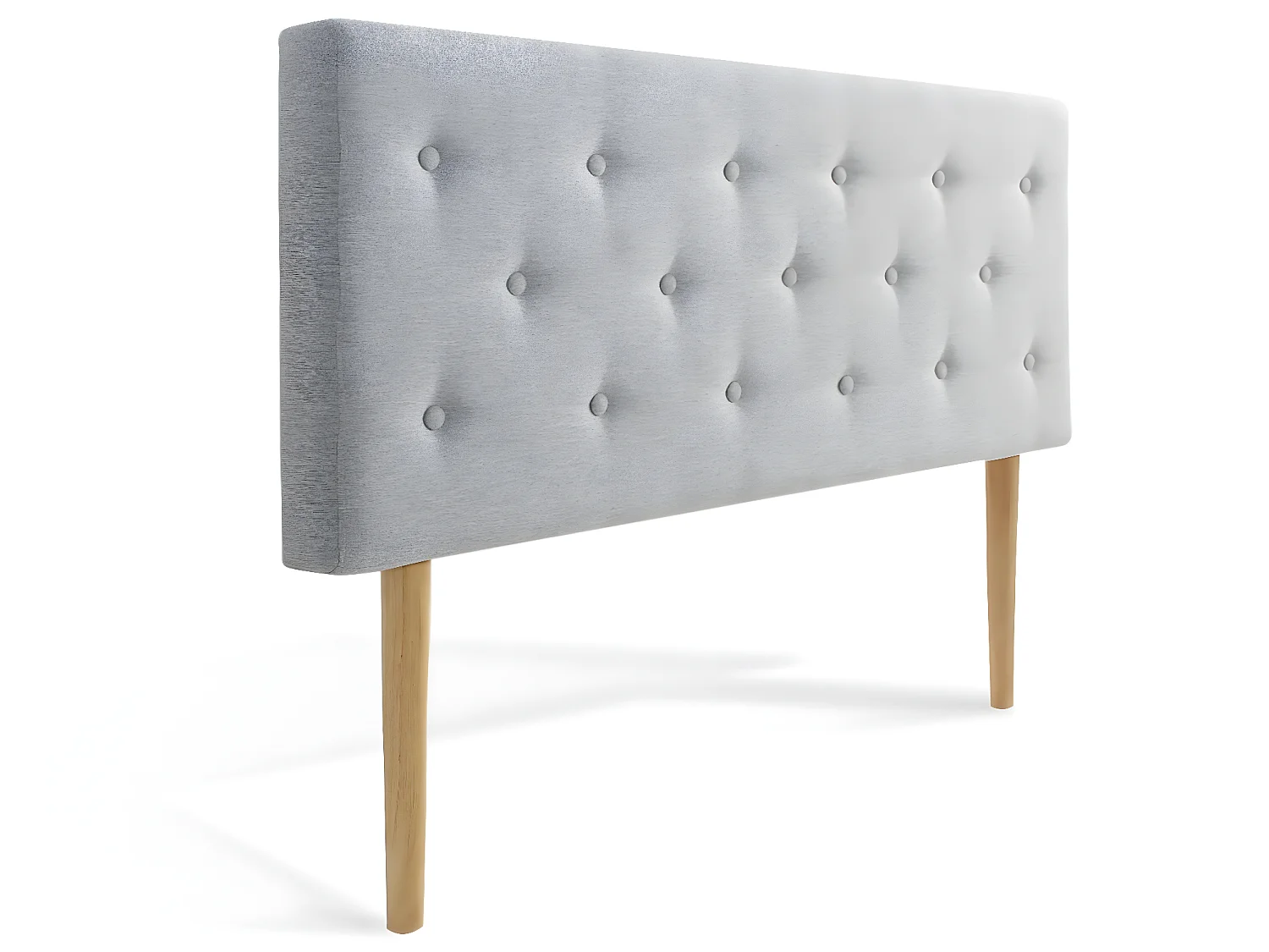 Tête de lit capitonnée Théa 140cm Tissu Gris