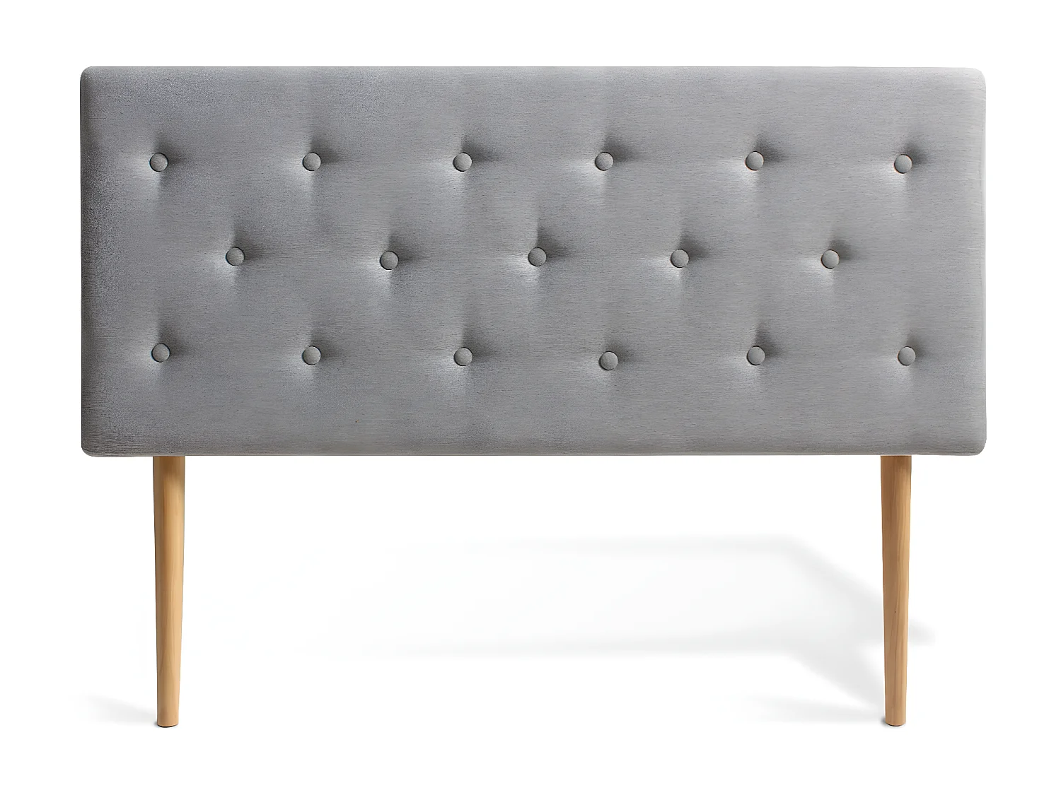 Tête de lit capitonnée Théa 140cm Tissu Gris