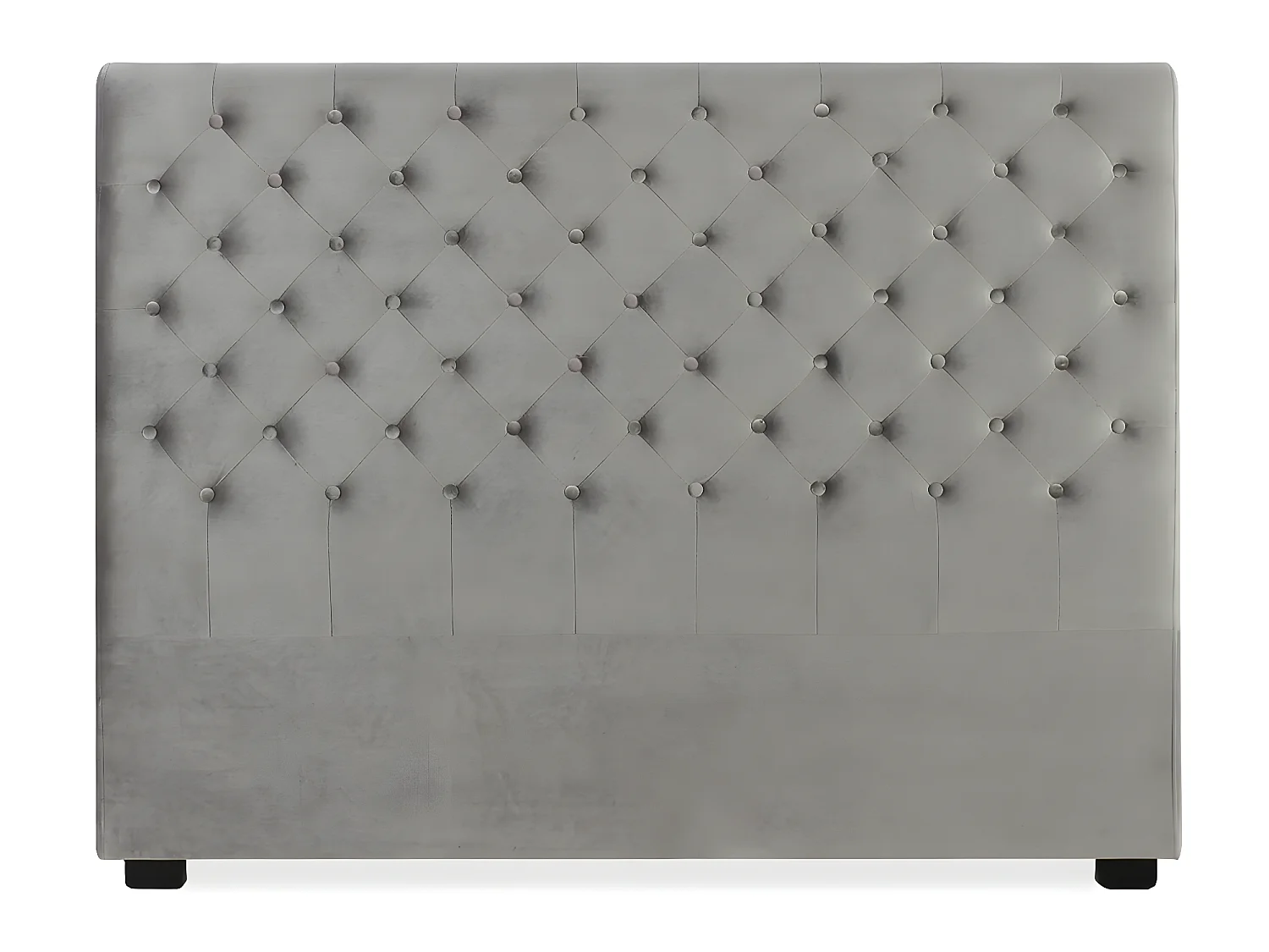 Tête de lit capitonnée Constance 160cm Velours Gris