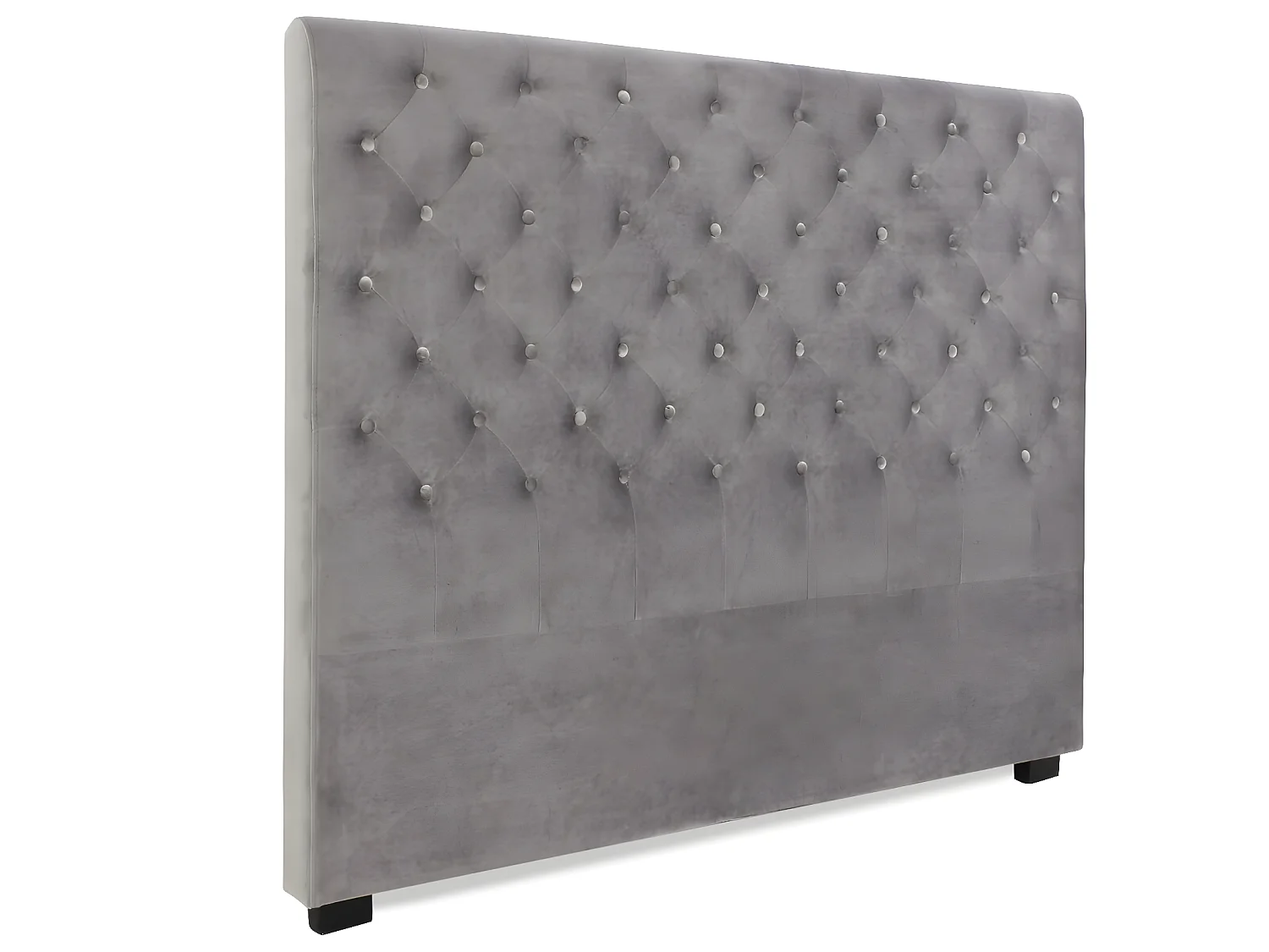 Tête de lit capitonnée Constance 160cm Velours Gris