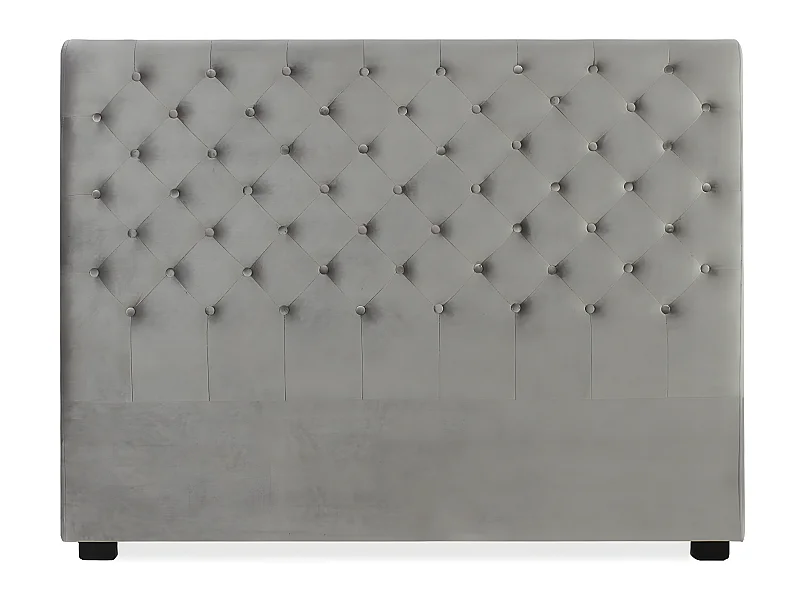 Tête de lit capitonnée Constance 160cm Velours Gris