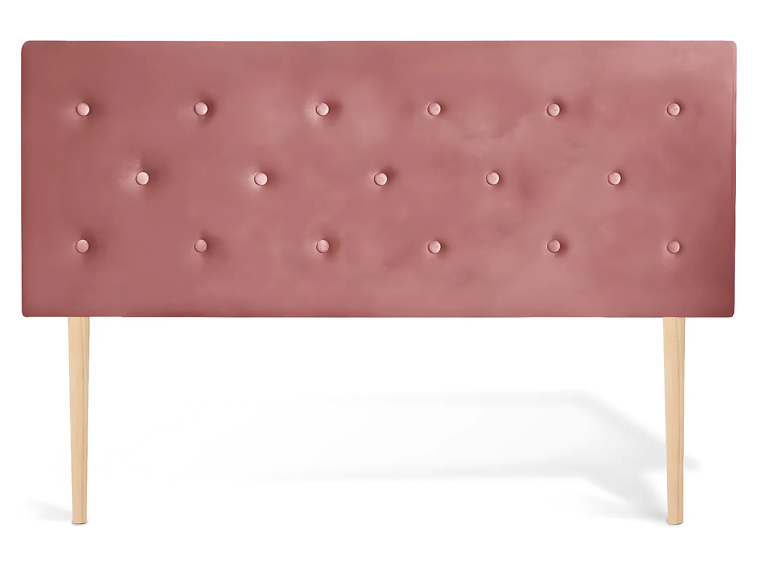 Tête de lit capitonnée Théa 160cm Velours Vieux rose