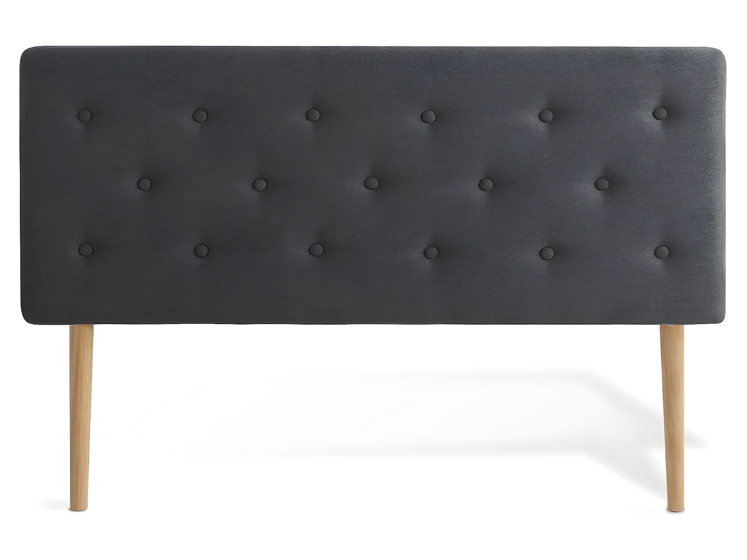 Tête de lit capitonnée Théa 160cm Tissu Gris foncé