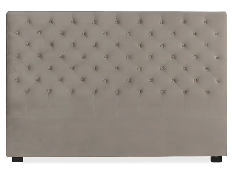 Tête de lit capitonnée Constance 180cm Velours Taupe