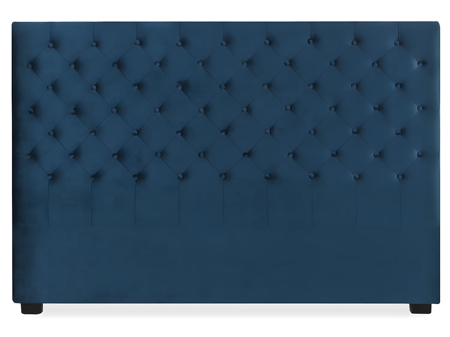 Tête de lit capitonnée Constance 180cm Velours Bleu Foncé