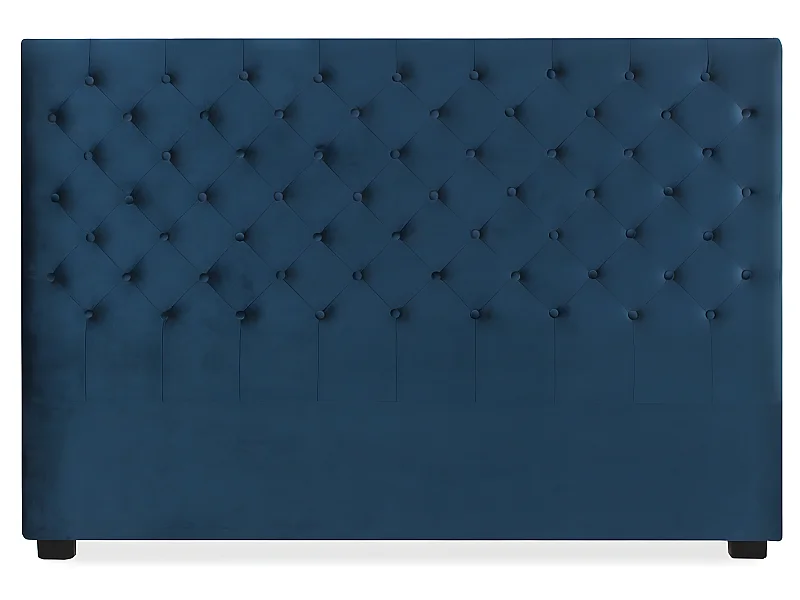 Tête de lit capitonnée Constance 180cm Velours Bleu Foncé