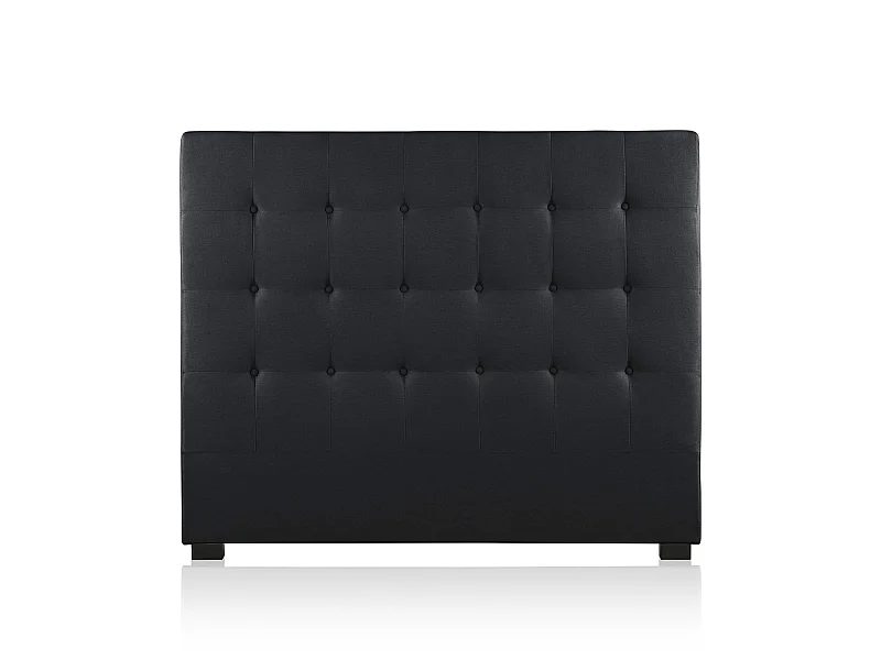 Tête de lit capitonnée Premium Tissu 140cm Noir