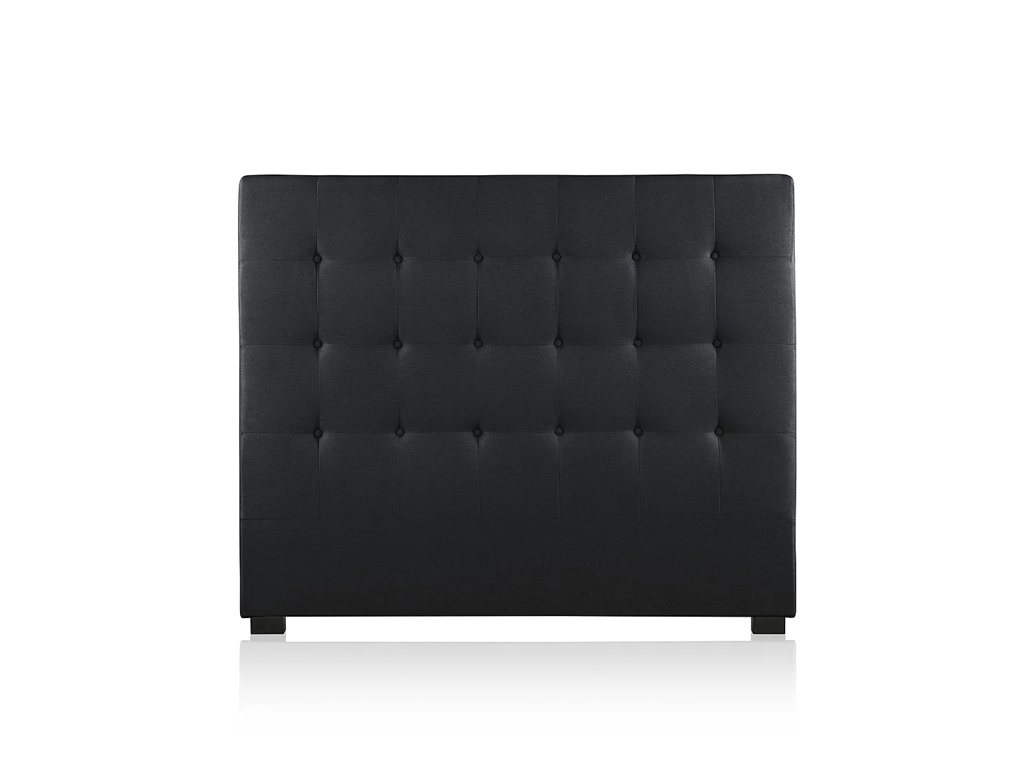 Tête de lit capitonnée Premium Tissu 140cm Noir