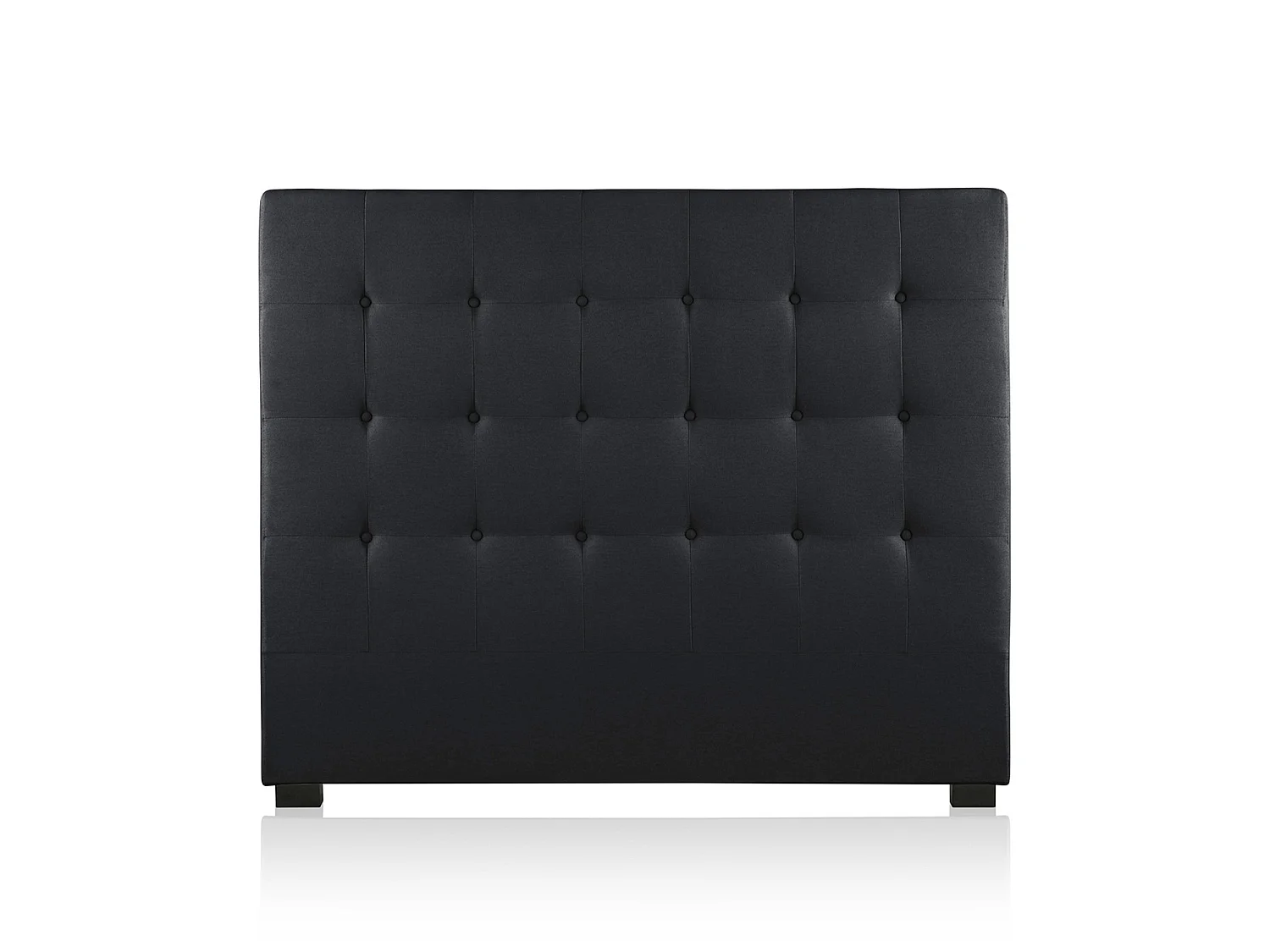 Tête de lit capitonnée Premium Tissu 140cm Noir