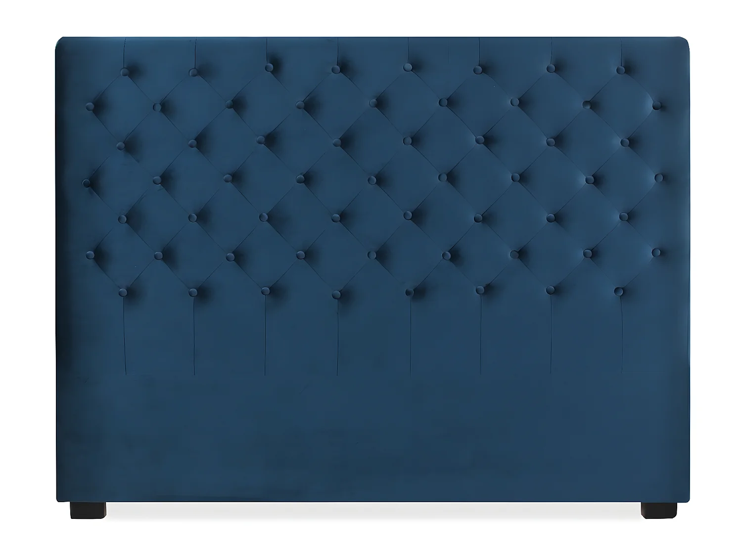 Tête de lit capitonnée Constance 160cm Velours Bleu Foncé