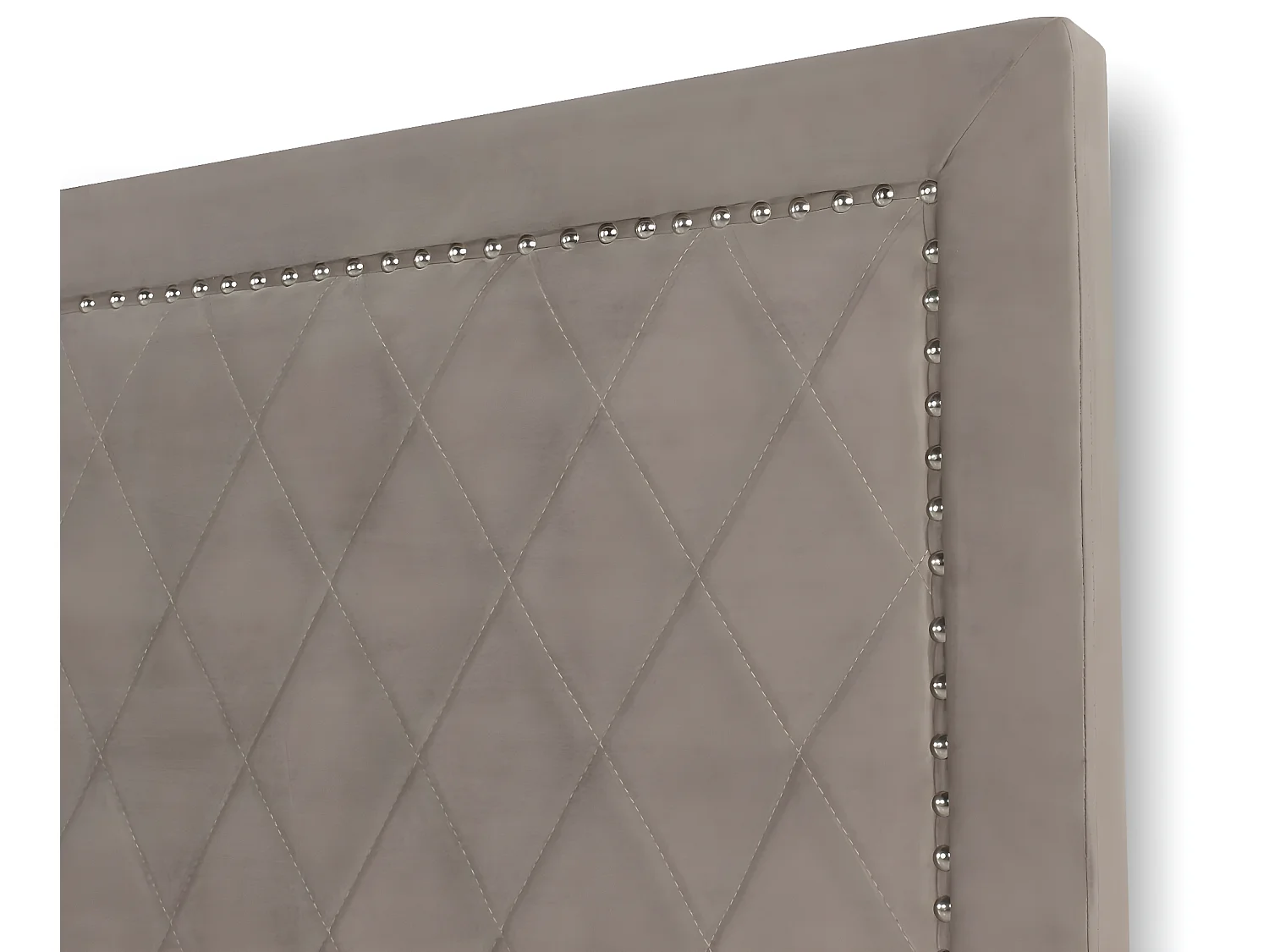 Tête de lit Nolwen Velours Taupe 140cm