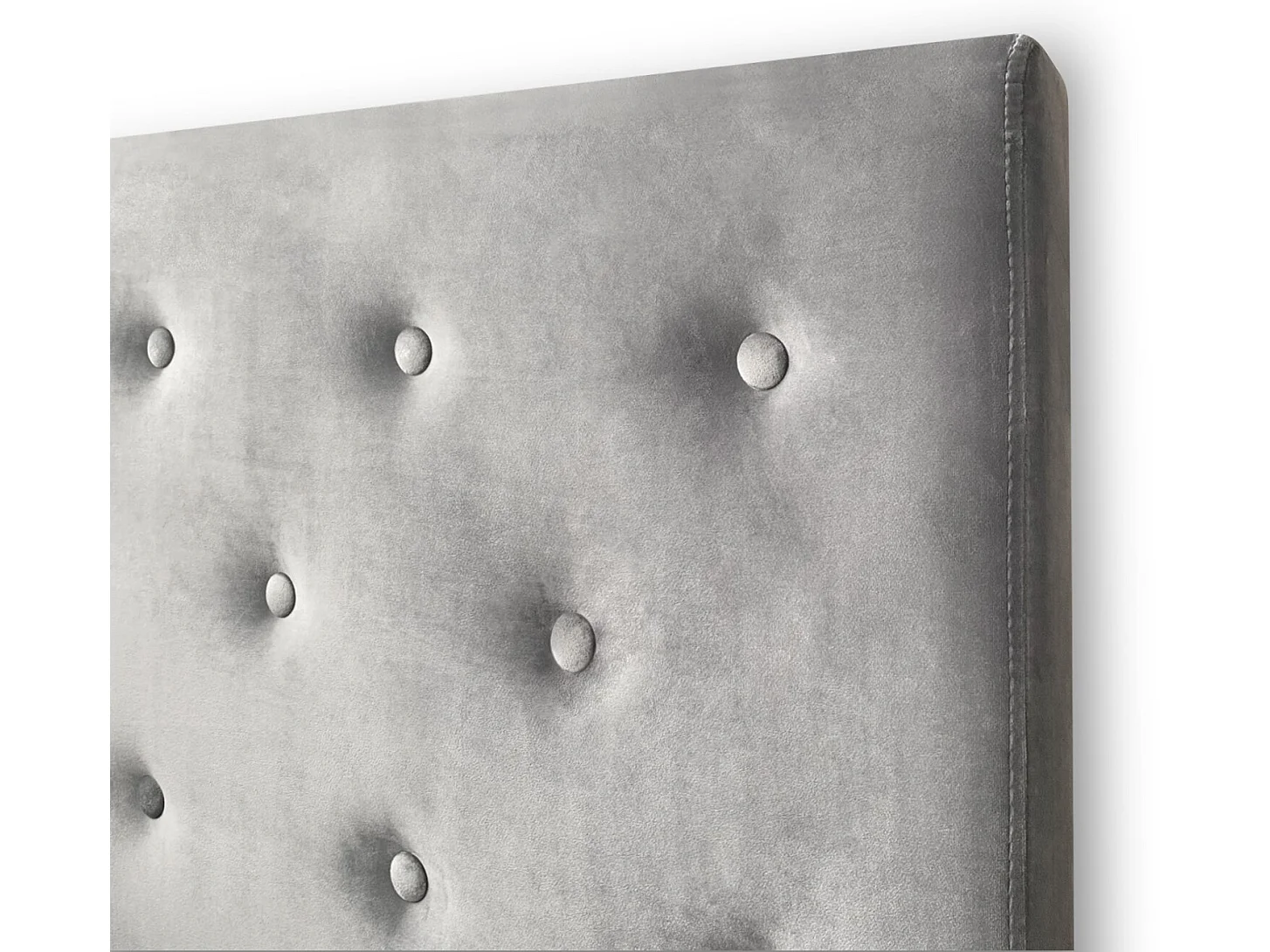 Tête de lit capitonnée Théa 160cm Velours Gris