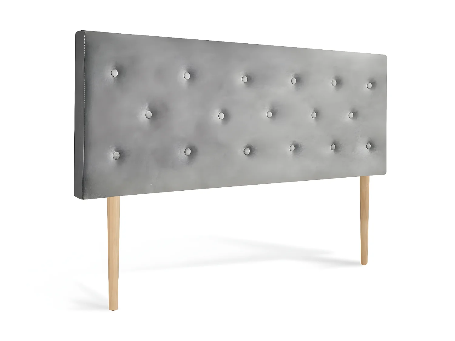 Tête de lit capitonnée Théa 160cm Velours Gris