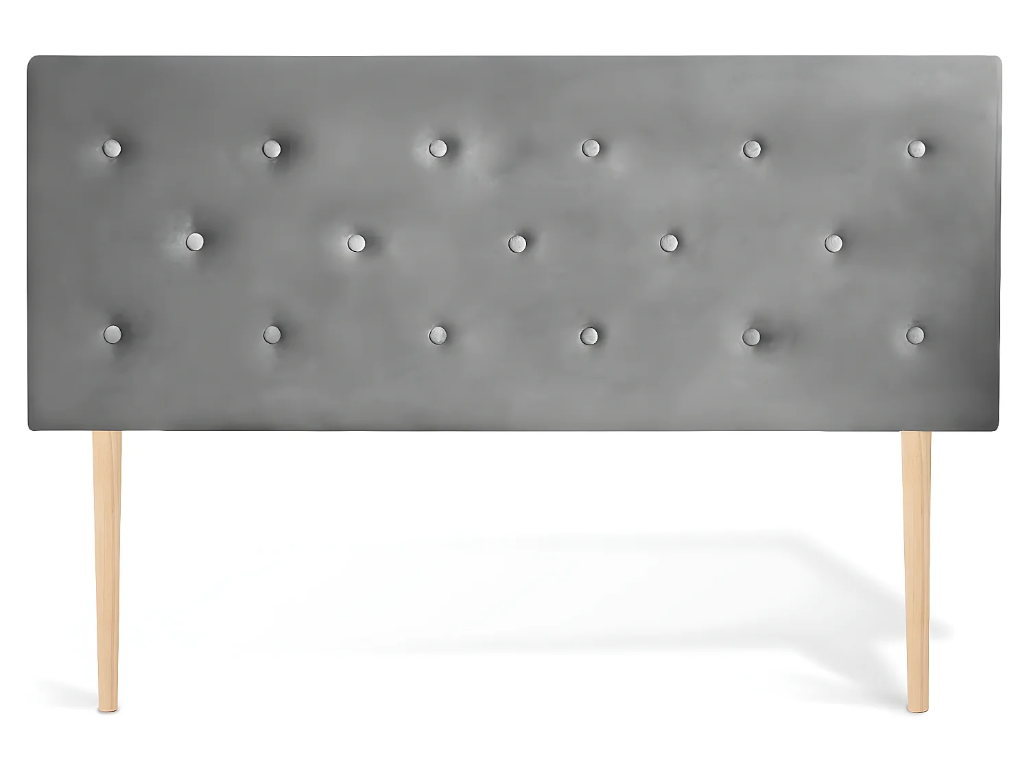 Tête de lit capitonnée Théa 160cm Velours Gris