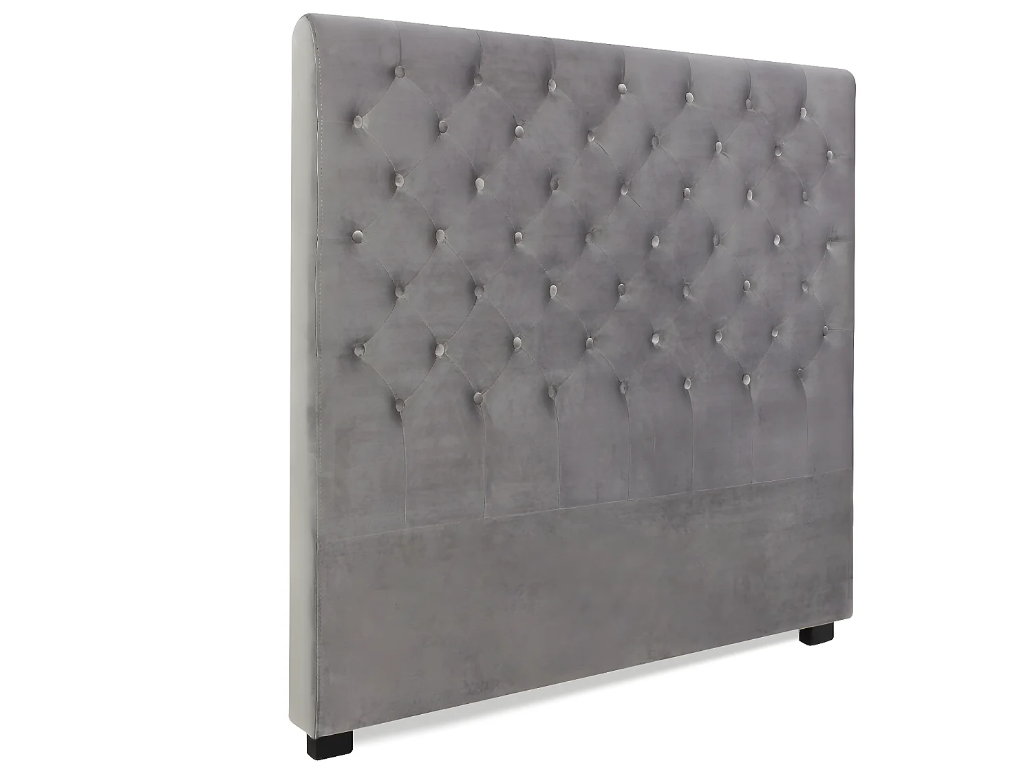 Tête de lit capitonnée Constance 140cm Velours Gris