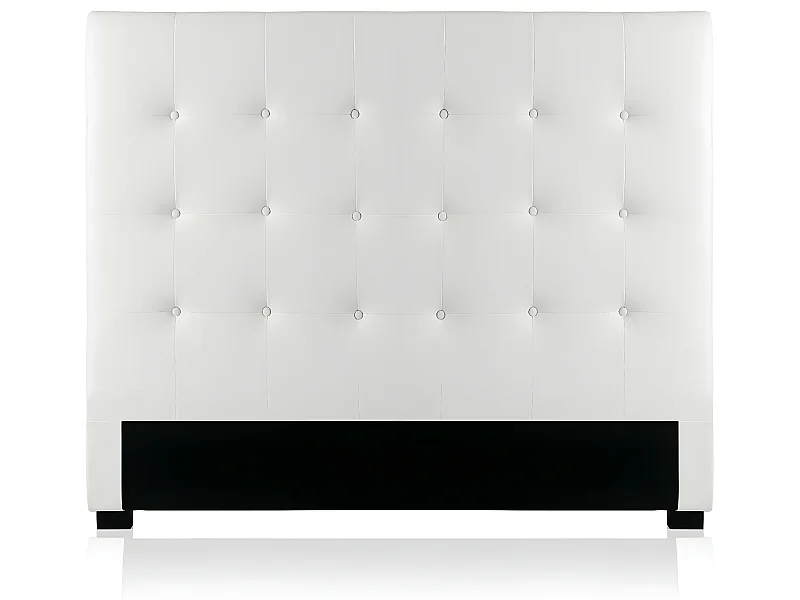 Tête de lit capitonnée Premium 140cm Blanc