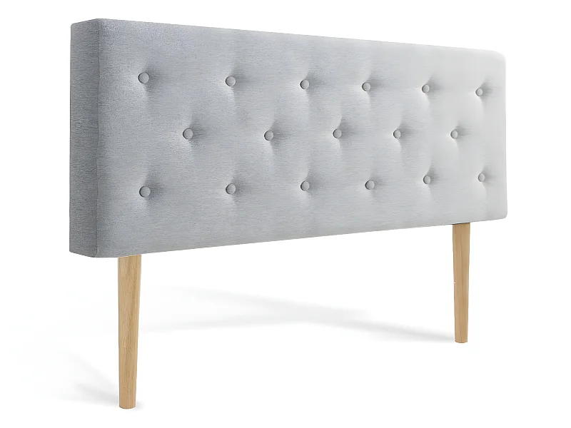 Tête de lit capitonnée Théa 160cm Tissu Gris