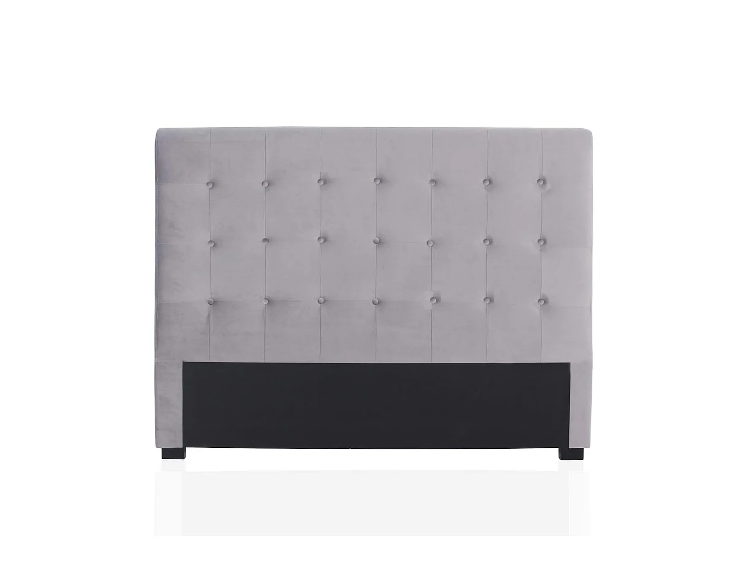 Tête de lit capitonnée Premium Velours 180cm Gris Argent