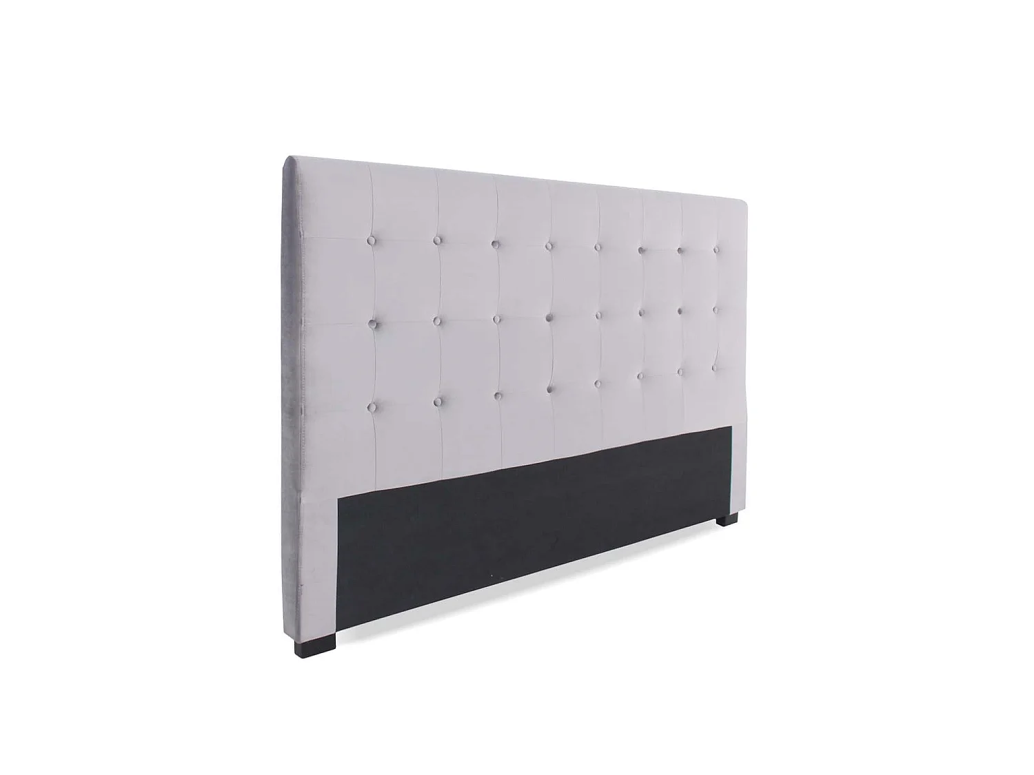 Tête de lit capitonnée Premium Velours 180cm Gris Argent